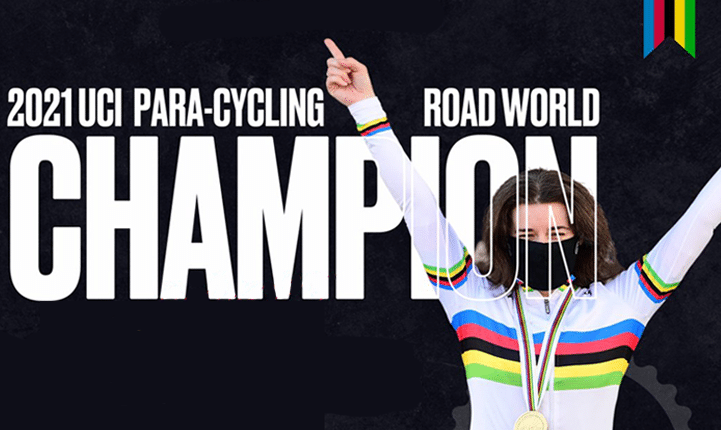 marie-claude molnar world champion banner